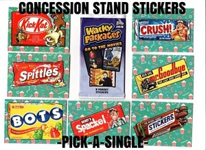 2018 Wacky Packages Go To The Movies "PICK-A-SINGLE" CONSESSION STAND Stickers