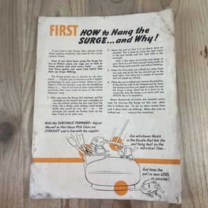 Surge Milking Bedienungsanleitung Milchwirtschaft Vintage - Bild 1 von 6