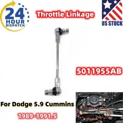 Throttle Linkage Rod For 1989-91 Dodge 5.9 Cummins D250 D350 W350 W250 5011955AB - Image 1 of 4