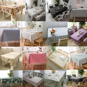 Bohemia Floral Tablecloth Rectangle Table Cloth Cover Dinner Party Kitchen Decor - Picture 1 of 113