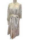 Vintage Christian Dior Saks Fifth Ave Satin Robe Large By Fit  Floral With Belt