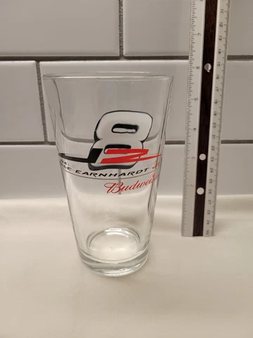 Budweiser Dale Earnhardt Jr #8 NASCAR Beer Drinking Glass Tumbler Cup Racing Cover