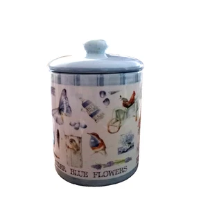 Marjolein Bastin Lidded Canister - Tender Blue Flowers READ - Picture 1 of 3