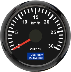 52mm schwarzes GPS Geschwindigkeitsmesser 0-30km/h Messgerät für Bootswagen Lkw  - Picture 1 of 13