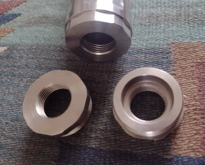 Tapa de extremo adaptador 1,375x24 (hub) a 13/16x16 ("ASR") INOXIDABLE Foto 1 de 2