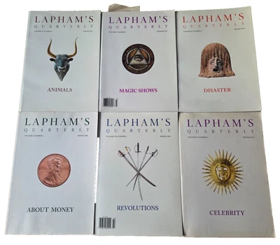 Lapham’s Quarterly Lot of 6 Issues 2012-2014 Magic Revolutions Money Animals - Image 1 of 4