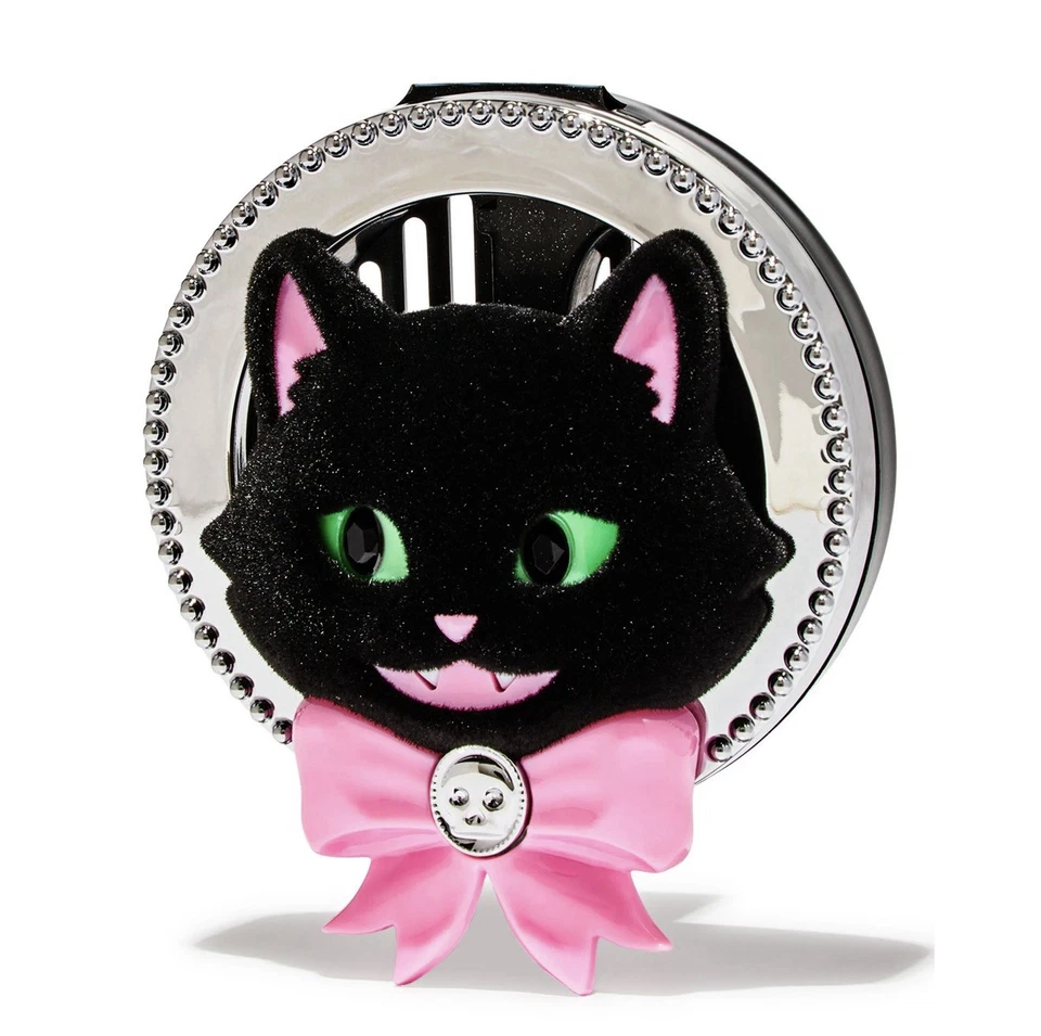 Bath & Body Works Scentport Coche Ventilación Visera Clip Halloween GATO CON ARCO CALAVERA Foto 1 de 1
