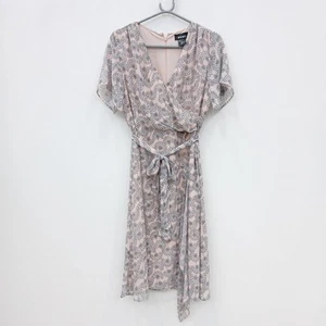 DKNY Dress Size UK12 Womens Pink With Floral Pattern FLT03-TT - Picture 1 of 6