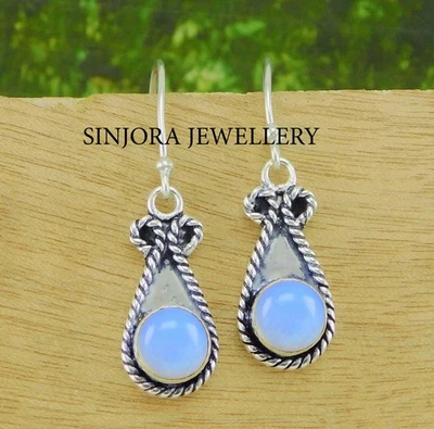 Orecchini pendenti/goccia in argento sterling 925 con pietra preziosa... - Immagine 1 di 3