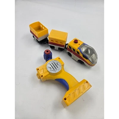 Fisher-Price GeoTrax Grand Central Station Aero Yellow Train Engine Remote Cars - Image 1 of 4