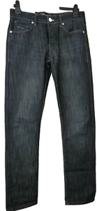 Neu Crosshatch New Prince Blue Button Fly Jeans für Herren W30 L34 - Bild 1 von 10