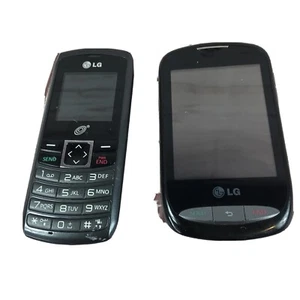 Lot Of 2 LG 320G And Lg-310t GSM Speaker Text TRACFONE Cell Phone For Parts - Picture 1 of 12