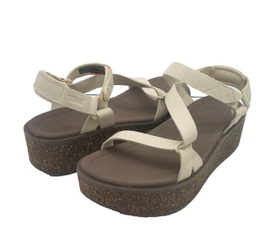 SANDALIA MUJER TEVA MADERA CUÑA CUERO BRICH US 8/UK 6/EU 39 Foto 1 de 4