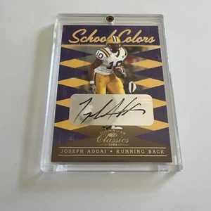 2006 Donruss Classics School Colors Autographs Joseph Addai RC Auto 19/25 Colts - Picture 1 of 2