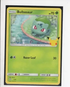 JUEGO 25 ANIVERSARIO BULBASAUR MCDONALDS POKEMON SIN HOLO-HOIL 1/25 CASI NUEVO/M - Imagen 1 de 1