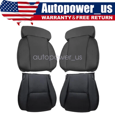 For Lexus GS460 2006-2011 Front Bottom & Top Leather Seat Cover Perforated Black Foto 1 de 4