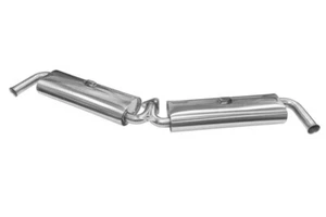 Stainless Dual Quiet Pack Muffler - Fits B2-0311-S Header - VW Bug Ghia B25440S - Picture 1 of 2