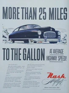 1949 vintage Nash motors print ad. More than 25 miles to the gallon - Picture 1 of 1