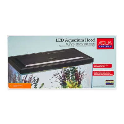 AQUA CULTURE LED AQUARIUM HOOD FOR 20/55 GALLON AQUARIUMS FISH TANK LIGHTS (New)