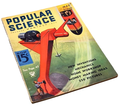 Popular Science May 1934 Illustrated Magazine Edgar F Wittmack Cover Cars Horses - Image 1 of 4