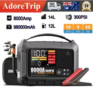AdoreTrip 8000A Car Jump Starter with Air Compressor Power Bank Battery Booster - Picture 1 of 11