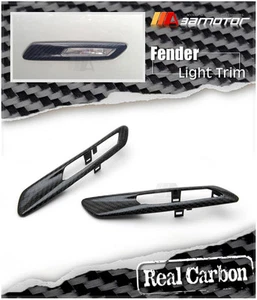 Carbon Fiber Fender Side Marker Light Covers fits BMW F10 F11 Pre-LCI 5-Series - Bild 1 von 1