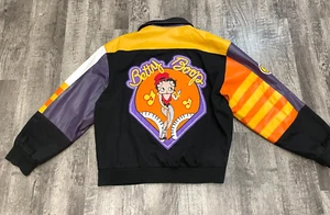 Chaqueta De Colección Betty Boop Cuero Letterman’s Parcheada Jeff Hamilton L Rara - Imagen 1 de 16