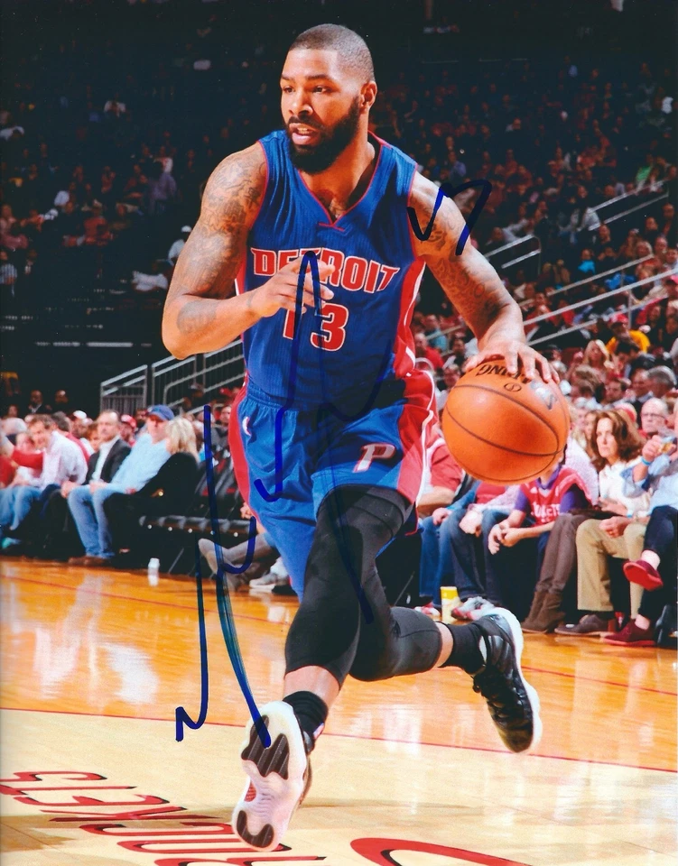 Foto autografiada firmada 8x10 de Marcus Morris Detroit Pistons con certificado de autenticidad Foto 1 de 1
