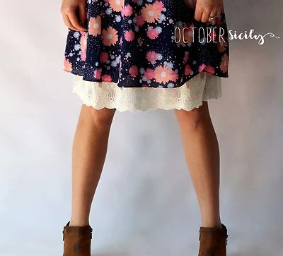 Half Slip Lace Dress Skirt Extender *style 5*--5 Colors, Sizes S-3XL  - Image 1 of 4