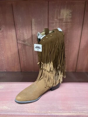 Smoky Mountain Western Women's Suede Fringe Boots Sizes: 6.5-10 - Image 1 of 4