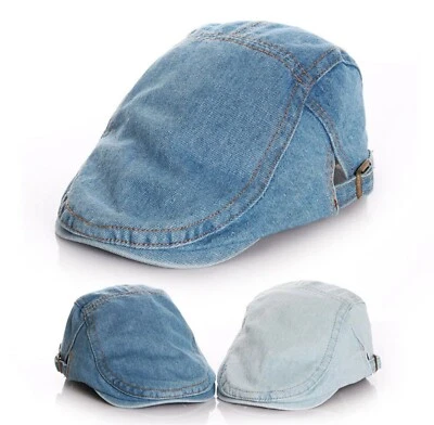 Baby Kids Children Boys Girls Denim Beret handsome Cabbie Golf Pageboy Hat Cap  - image 1 of 4