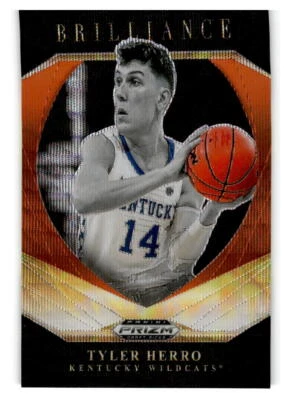 2021-22 Panini Prizm Draft Picks Brilliance Orange Wave  #17 Tyler Herro  /75 - Image 1 of 2