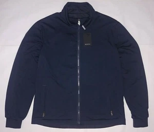 Bugatchi Reversible Mock Neck Jacket $385 - L Large Navy Blue Full Zip DX4056J56 - Picture 1 of 4