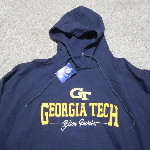 *NEW* Georgia Tech GT Navy Hoodie Hooded Sweatshirt Adult Men's XL Extra Large Cover