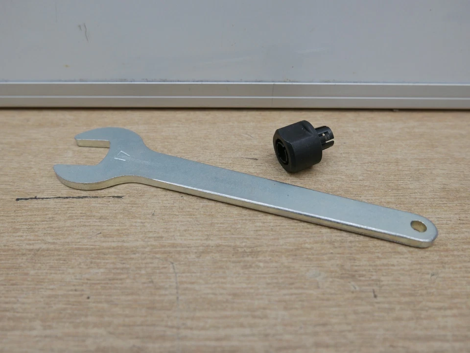 DEWALT 8MM ROUTER COLLET + NUT & 17MM WRENCH DCW604 D26204K DW621 DW615  - Image 1 of 1