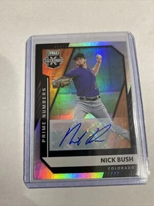 2021 Elite Extra Edition Prime Numbers #166 Nick Bush Rc Auto 40/72 - Picture 1 of 2