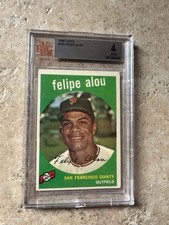 1959 TOPPS FELIPE ALOU #102 SAN FRANCISCO GIANTS (RC) BVG VG-EX 4