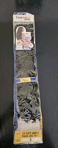 2X SOFT CURLY FAUX LOC 18" - FREETRESS SYNTHETIC CROCHET DREAD LOCKS COLOR 2 - Picture 1 of 5