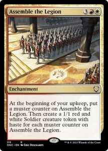 ASSEMBLE THE LEGION x4 mtg NM-M Commander Phyrexia 4 Rare - Picture 1 of 1