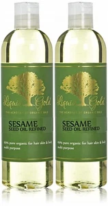 Premium Liquid Gold Sesame Oil Refined 100% Pure Organic Cold Pressed Skin Hair - Picture 1 of 35