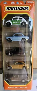 MATCHBOX 2024 AUTOBAHN EXPRESS 5 PACK IV VOLKSWAGEN ALFA AUDI BMW MERCEDES - Picture 1 of 4