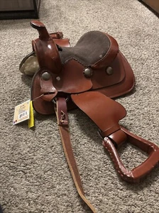 King Series Pony Sattel KS 855 Größe 8" braun Leder - Bild 1 von 10