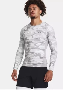 $80 Under Armour Men’s CGI Compression Crew Training Shirt-Gray Camo-Medium-New - Picture 1 of 9