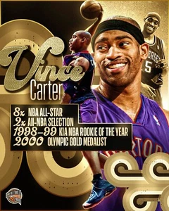 Foto de baloncesto de la NBA Vince Carter Salón de la Fama Reanudar Toronto Raptors 8x10 - Imagen 1 de 1