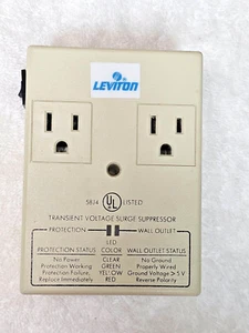 Leviton Transient Voltage Surge Suppressor 5100P 15 AMPS 120VAC Rating UL 1449 - Picture 1 of 8