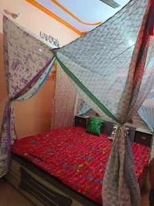 Boho Sari Tent Canopy–Vintage Indian Sari Bed Tent, Bohemian Handmade Tent Decor - Picture 1 of 9