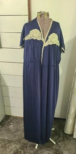 Bata azul vintage Jcpenny 100 % nailon - Imagen 1 de 5