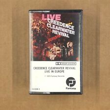 CCR CREEDENCE LIVE IN EUROPE Cassette Tape 1987 Reissue Rock Blues Rare