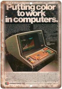 Intelligent Systems Corp Color Computer Ad Vintage Reproduction Metal Sign D72 - Picture 1 of 2