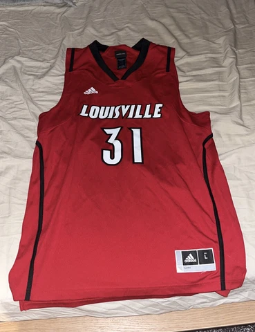 Louisville Cardinals Adidas NCAA #31 Official Basketball Team Red Jersey Men's L Cover